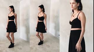 eleven44 black bustier black circle skirt screenshot 3