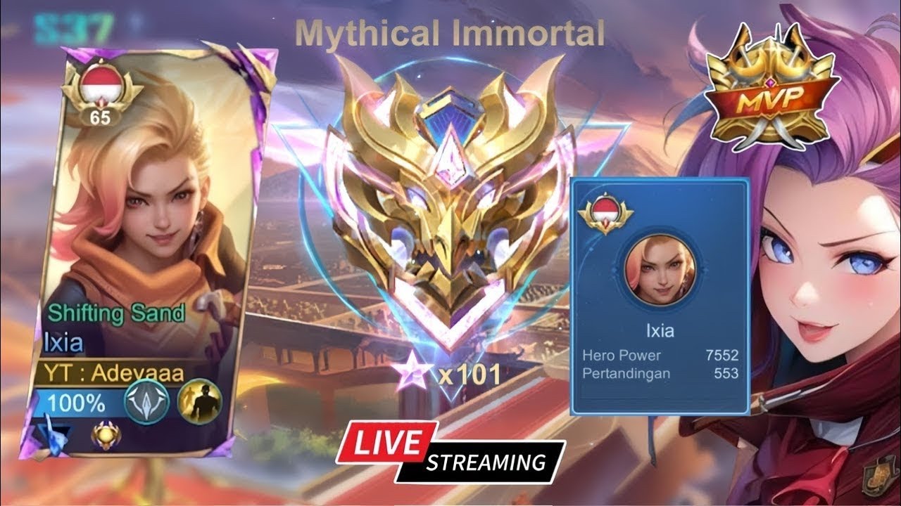 🔴 PUSH RANK AWAL SEASON IXIA ONLY !!! RANK : MYTHIC ⭐️18