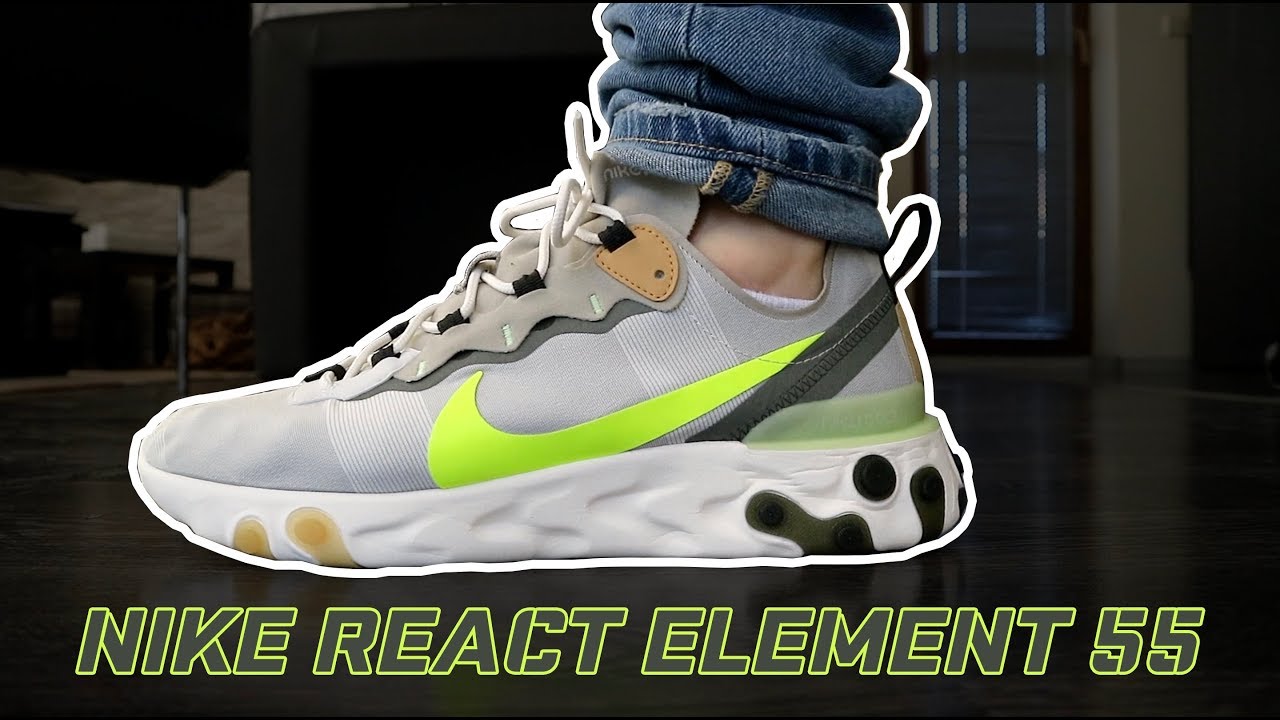 Nike React Element 55 Spruce, Volt & Club Gold | Unboxing, Look & On Feet Review - YouTube