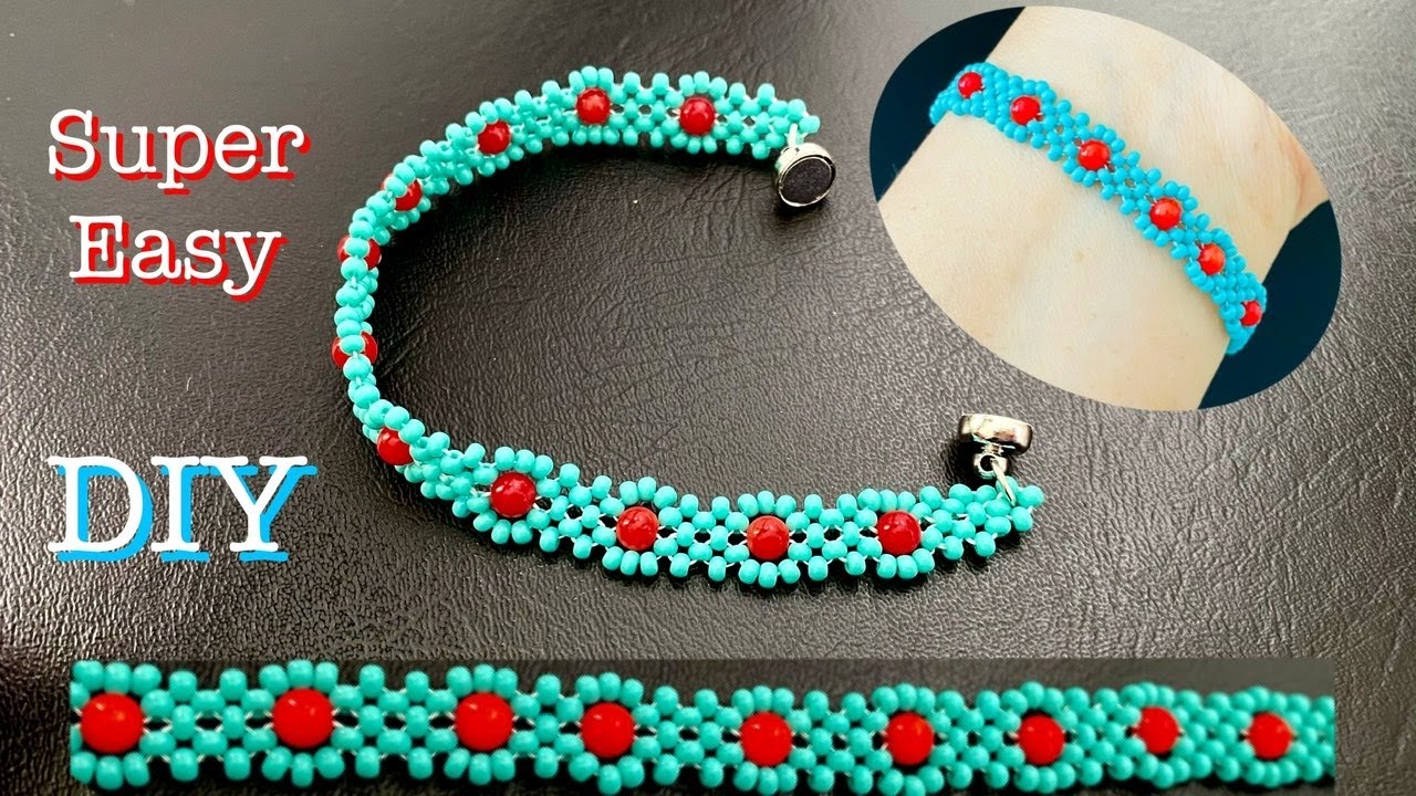 Easy Beaded Bracelet || right angle weave beading
