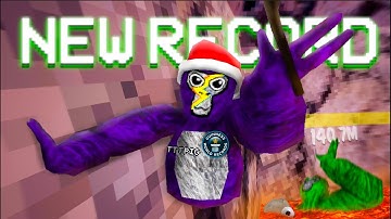 NEW CURRENT Slippery Wall Run WORLD RECORD!!! - Gorilla Tag VR