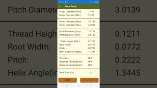 Acme, Stub Acme, Buttress Thread Calculator screenshot 4