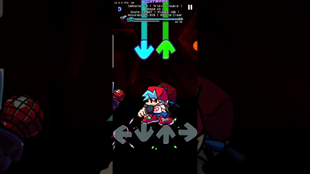 playing FNF with among us 《triple trouble》 (8 min 25 sec)