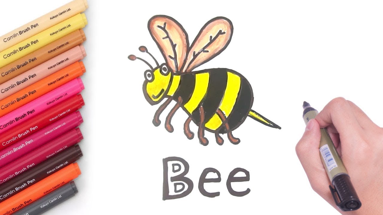 How To Draw A Bee Cute Step By Step Tutorial Easy Peasy And Fun