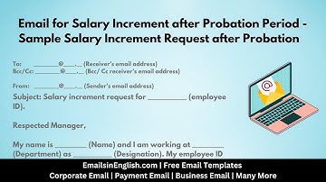 Email For Salary Increment After Probation Period - Salary Increment Request after Probation