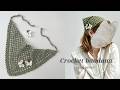 Crochet Pattern / Crochet Butterfly Bandana Step-by-Step Tutorial