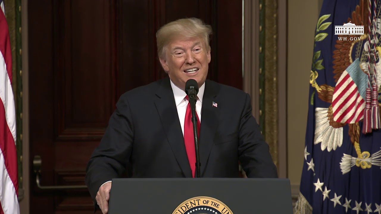 Trump Speech on Task Force to Monitor and Combat Trafficking in Persons Oct 12, 2018