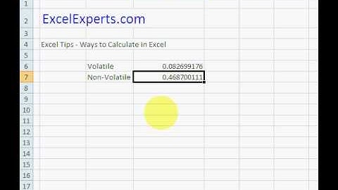 ExcelExperts.com - Excel Tips - Ways to Calculate in Excel