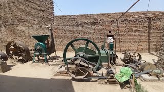 Diesel engine with Floor system and wood working old culture Panjab Pakistan