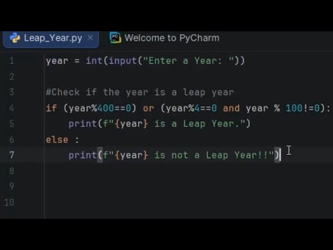 Write a program to check whether the entered year is a leap year or not? (Python)