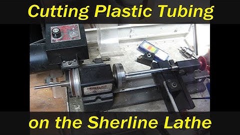 Setting up Sherline lathe to cut silicone PVC tube tubing accurately with Xacto X-acto craft knife