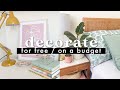 Decorate your house for FREE / on a tight budget ✨ Budget Decorating Ideas