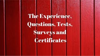 Get Started With Convene: Step 5C The Experience, Questions, Tests, Surveys and Certificates