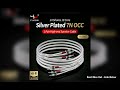 YYAUDIO One Pair Highend 7N OCC Silver Plated Speaker Cable For Hifi Systems Y Plug Banana Plug Spea