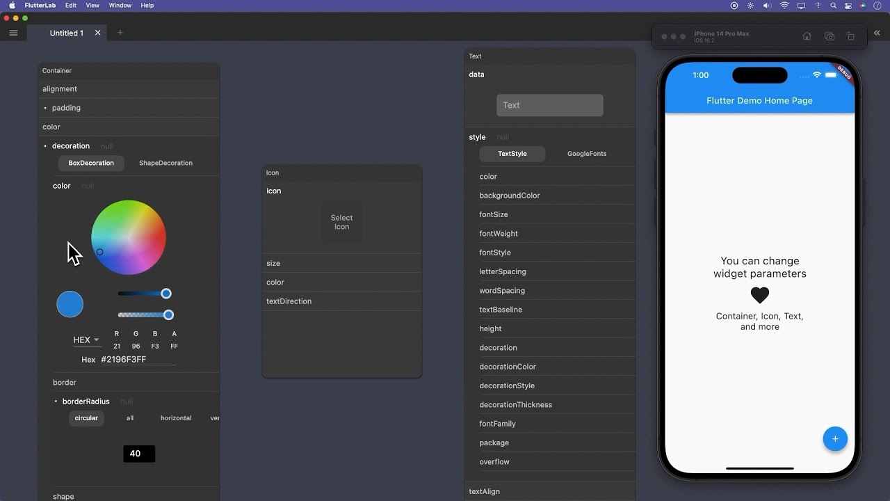 Live edit your widgets FlutterLab #flutter - YouTube