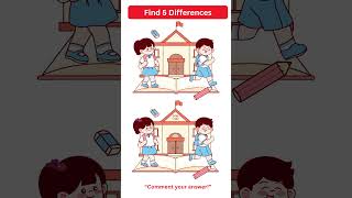 Find 5 Differences in 10 Seconds! 🧠🍄 | Observation IQ Test #shorts #math #riddlemathworld