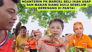 NGANTERIN PK MARCEL KELILING BELI IKAN ASAP & MAKAN SIANG DULU SEBELUM BERENANG DIPANTAI KARANGSONO