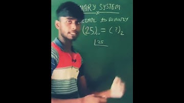 binary number system। decimal to binary
