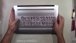 Dell Xps 15 9570 How To Partially Take Apart Lower Case Bottom Disassembly