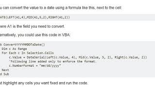 Excel date convertion from yyyymmdd to mm/dd/yyyy