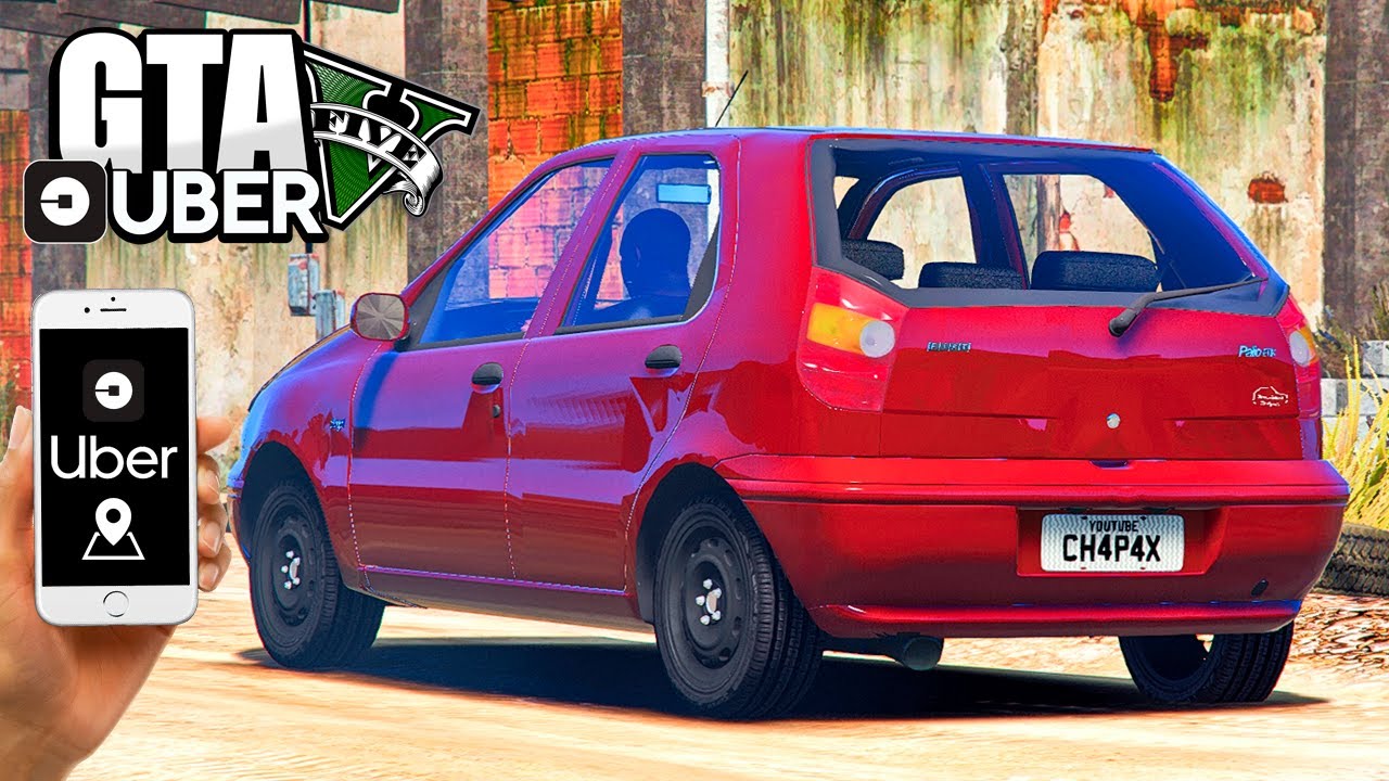 GTA V UBER: TRABALHANDO COM O FIAT PALIO EDX 1997! - G27