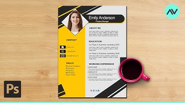 Elegant Resume, CV Design in Photoshop 2024 [Step-by-Step] Photoshop CV design.