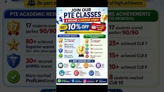 Join PTE Classes | 10% Off 🎯 #PTE #PTESuccess  #ptebydrahmed