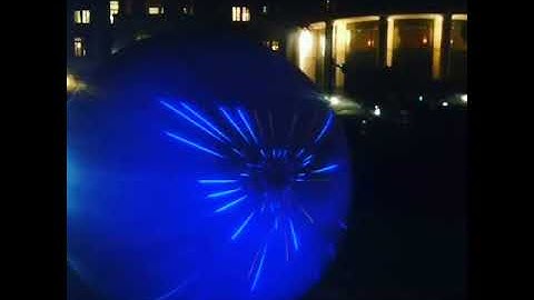 Projection visuals on 4m spherical balloon