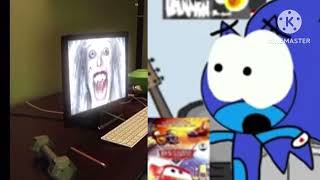 Better Inappropriate Sonic Play Scary Maze/Gets Jumpscare By Scary Maze Face/Punched His Monitor screenshot 3