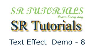 Text Shadow Effect | Demo - 8 | Css | SR Tutorials | Sarvesh Mishra SR