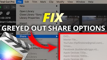 Greyed out share options FIX Final Cut Pro X