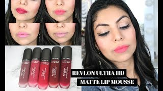 NEW REVLON HD ULTRA MATTE LIP MOUSSE Lip Swatches And Review | FABIOLAG