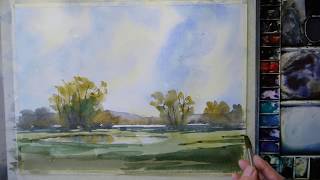 Watercolour in the style of Edward Wesson
