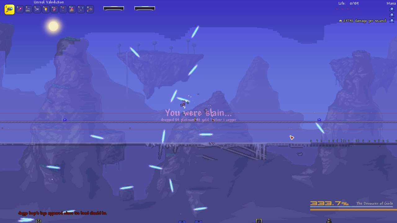 Terraria Calamity: Deathmode Devourer of Gods Nohit (Flawless) (also uncut) - YouTube