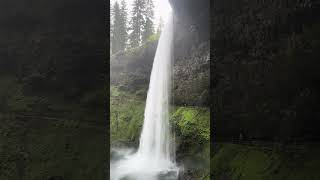 People BEHIND the Waterfall — How Many Can You Spot? #waterfall #oregon #silverfalls #nature