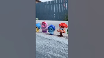 Inside out 2 figures going for swim!! #disney #cute #love #insideout2 #toys #swimming #pool #fun