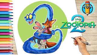 Dibuja Y Colorea A Gary Nick Y Judy De Zootopia 2 Dibujos Para Niños