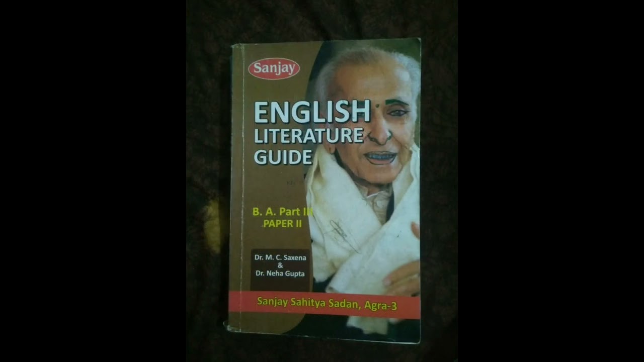 guide books for Jiwaji University BA 3rd year English literature 