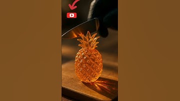 Cutting Glass  pineapple orange ASMR #ai #aiart #asmrsounds #asmr #aiasmr #satisfyingvideo