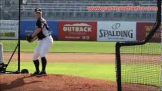David Robertson Pitching Slow Motion Mechanics - New York Yankees Baseball Unique Delivery