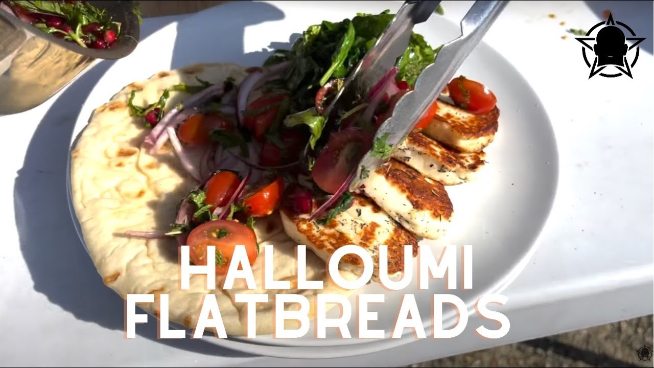 Cooking Halloumi Flatbreads YouTube