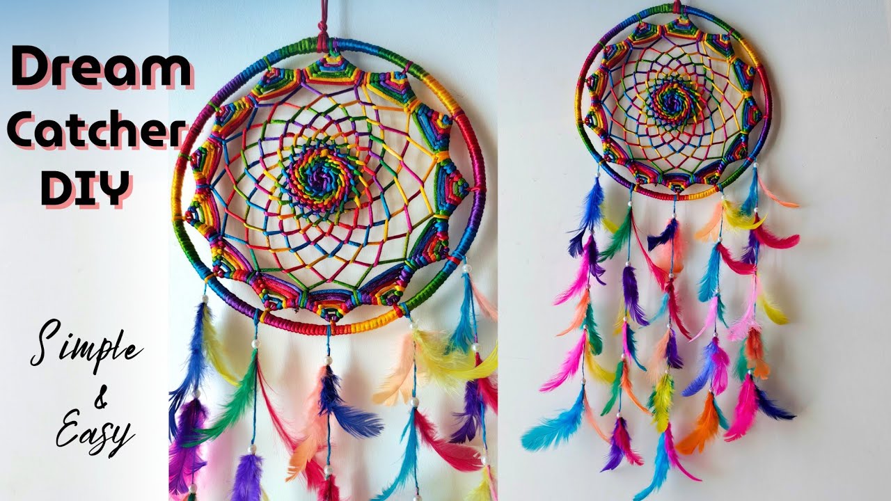 DIY Dream Catcher for beginners | How to make a dream catcher step by ...