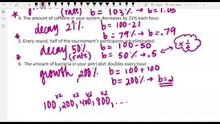 Unit 6 Notes 3   Writing Exponential Functions