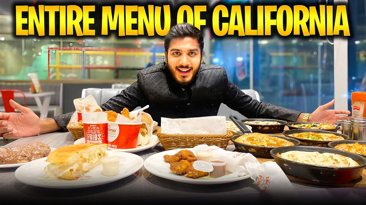 I ORDERED the entire California pizza😍 Menu EXPENSIVE Or TOO CHEAP? 😱