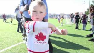 Funny Kid Talking To His Dad Before His Soccer Game