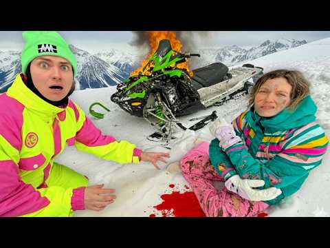 My Sister Crashed My Snowmobile!