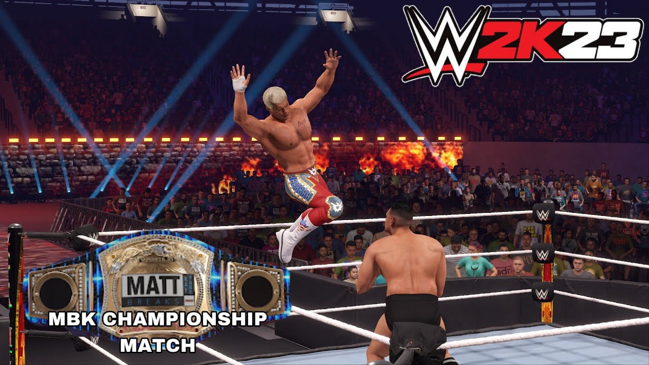Cody Rhodes vs Gunther MBK Championship Match WWE2K23 YouTube