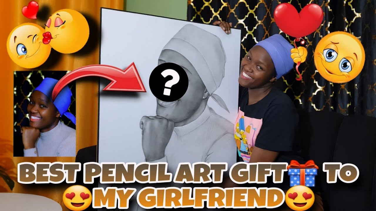 FINALLY☺️❤️ I Surprised my GIRLFRIEND with a BEAUTIFUL PENCIL PORTRAIT ❤️😍... BEST IDEA EVER😙😍