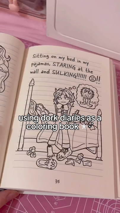 color a dork diaries page with me ✮⋆˙ #dorkdiaries#sanrio#hellokitty #diy #craft#papercraft#asmr#art