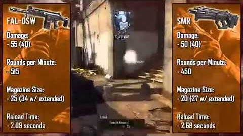 Black Ops 2 FAL vs SMR Breakdown & Comparison1
